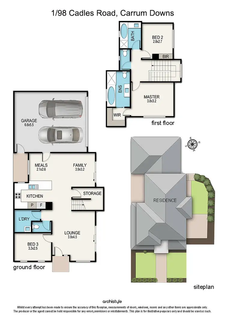 Floorplan of Homely unit listing, 1/98 Cadles Road, Carrum Downs VIC 3201