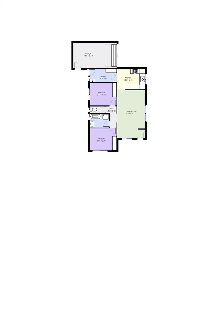 Floorplan of Homely unit listing, 1/31 Hereford Street, Wodonga VIC 3690