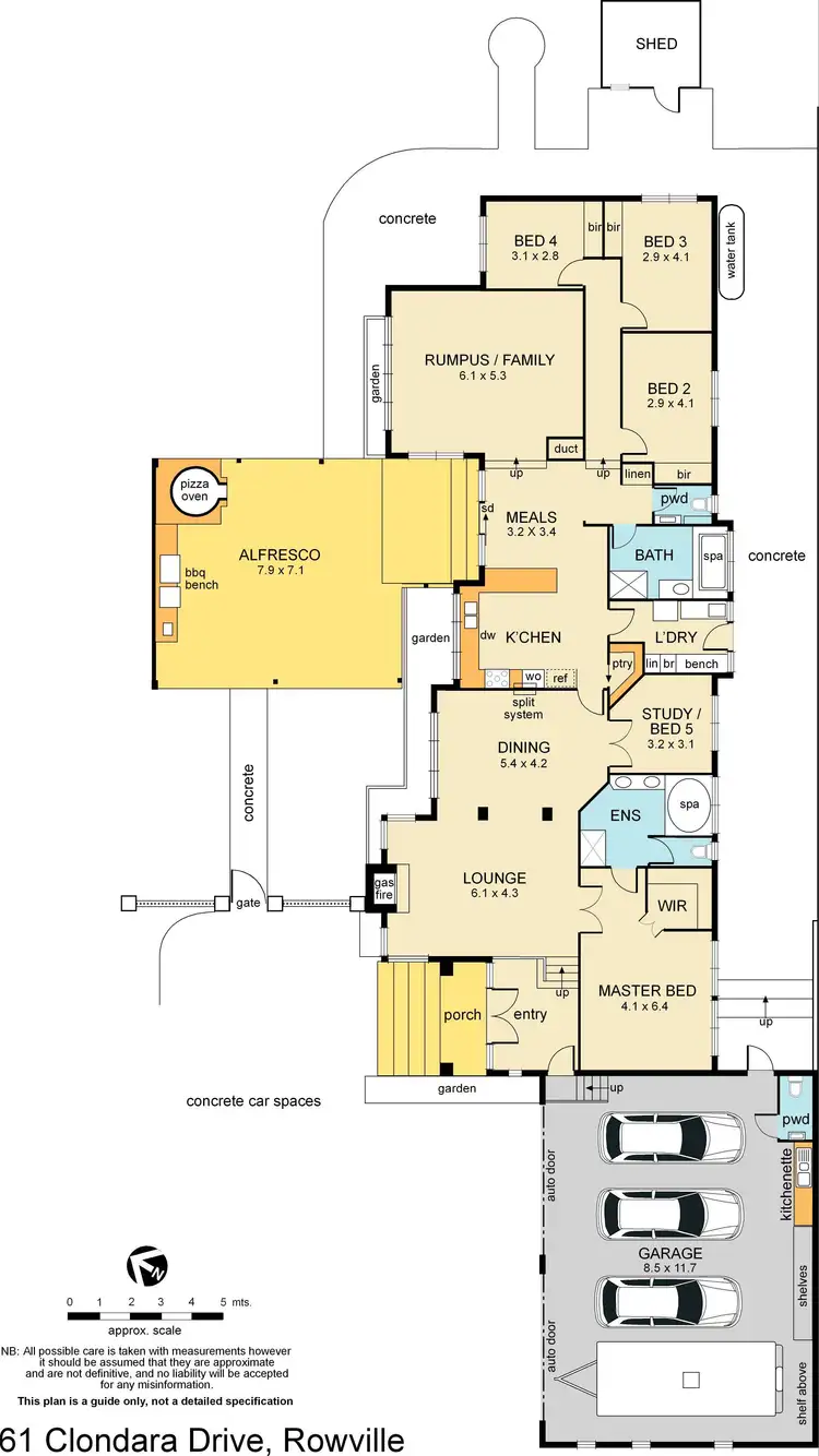 Floorplan of Homely house listing, 61 Clondara Drive, Rowville VIC 3178