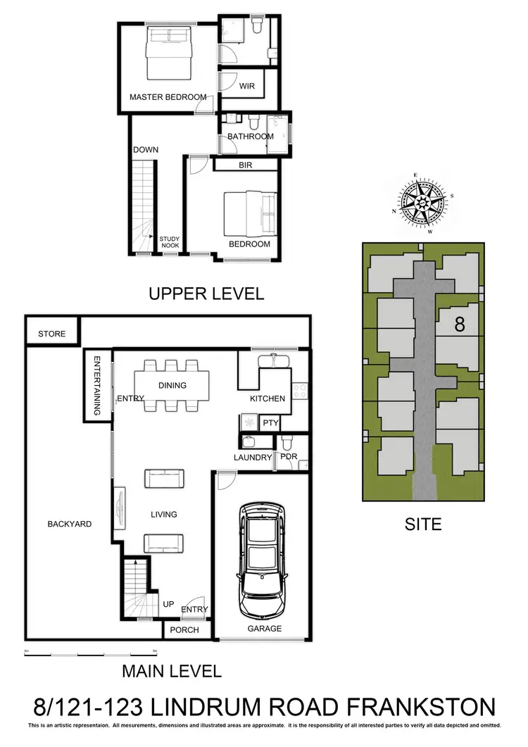 Floorplan of Homely townhouse listing, 8/121-123 Lindrum Road, Frankston VIC 3199