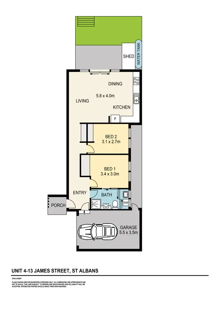 Floorplan of Homely townhouse listing, 4/13 James Street, St Albans VIC 3021