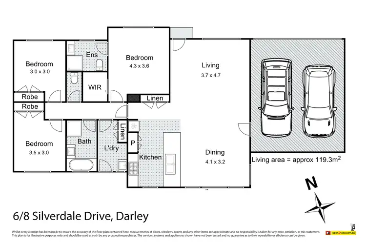 Floorplan of Homely townhouse listing, 6/8 Silverdale Drive, Darley VIC 3340
