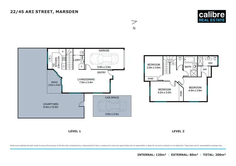 Floorplan of Homely townhouse listing, 22/45 Ari Street, Marsden QLD 4132