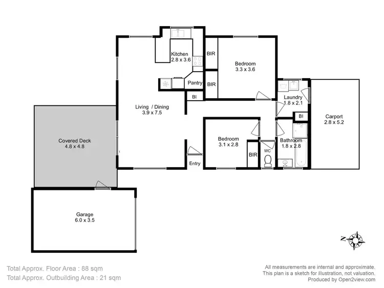 Floorplan of Homely house listing, 43 First Avenue, Midway Point TAS 7171