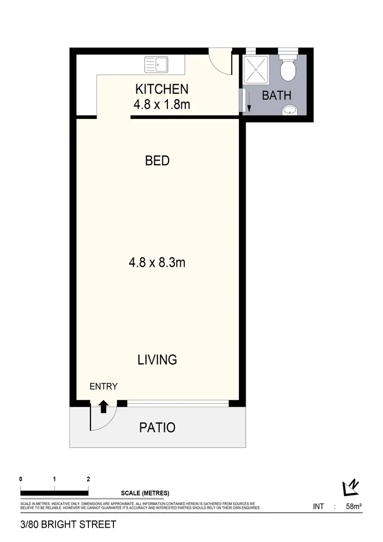 Floorplan of Homely studio listing, 3/80 Bright Street, California Gully VIC 3556