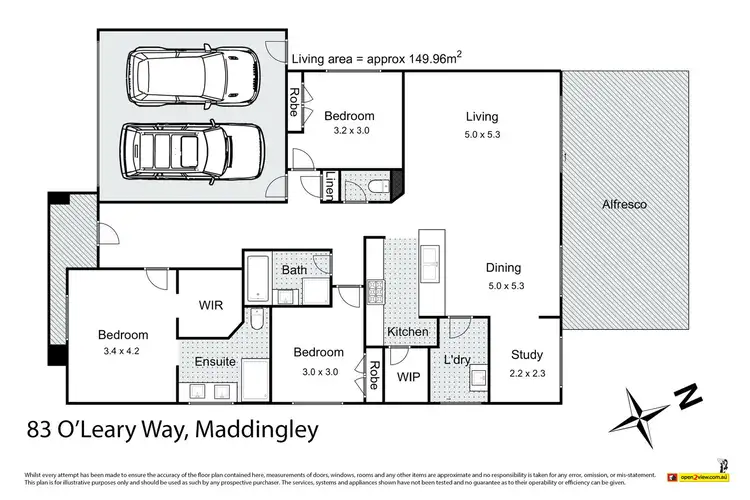 Floorplan of Homely house listing, 83 O'Leary Way, Maddingley VIC 3340