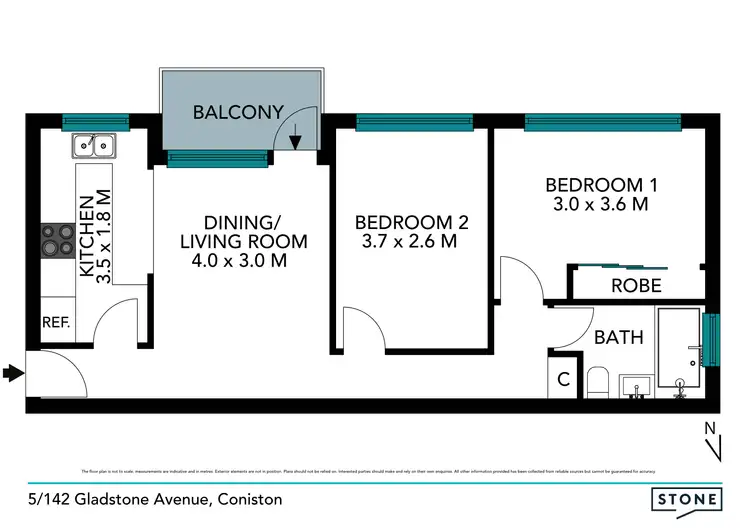 Floorplan of Homely apartment listing, 5/142 Gladstone Avenue, Coniston NSW 2500