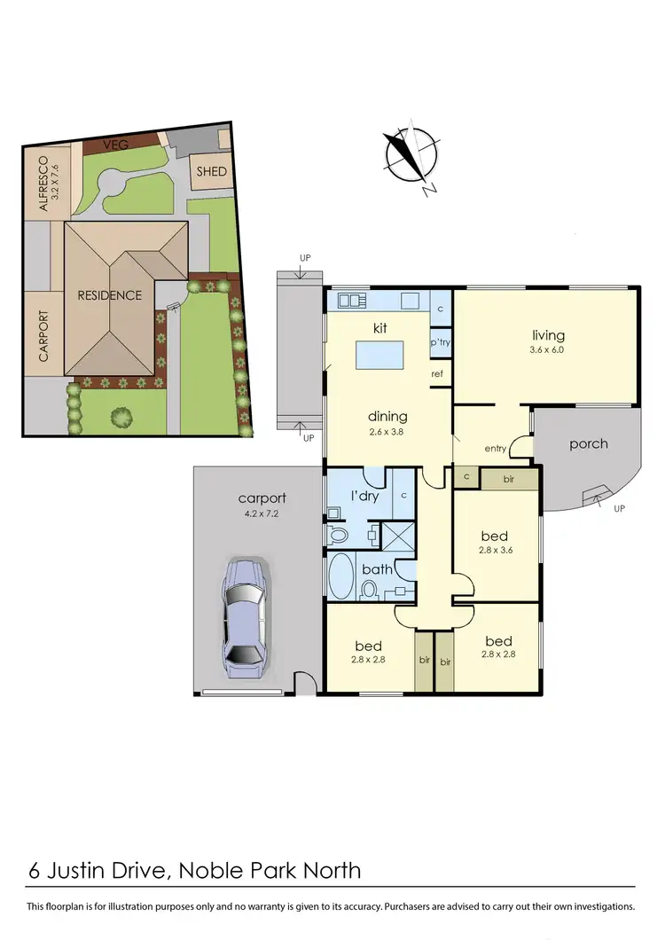 Floorplan of Homely house listing, 6 Justin Drive, Noble Park North VIC 3174