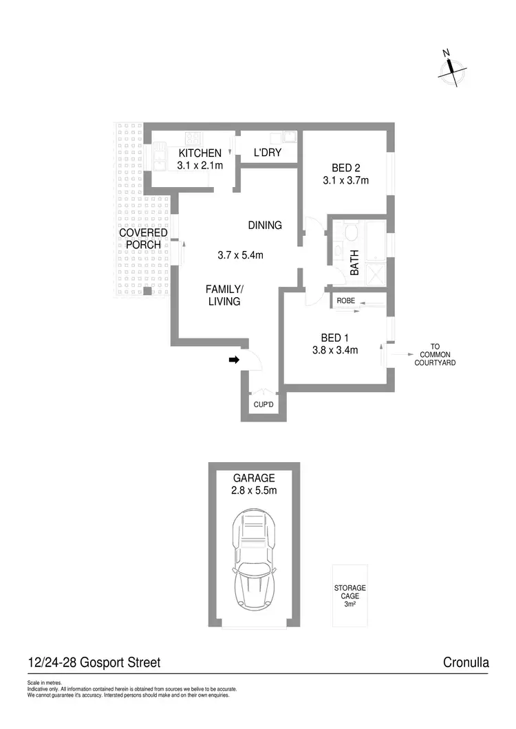 Floorplan of Homely apartment listing, 12/24-28 Gosport Street, Cronulla NSW 2230