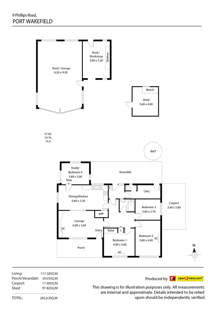 Floorplan of Homely house listing, 9 Phillips Road, Port Wakefield SA 5550