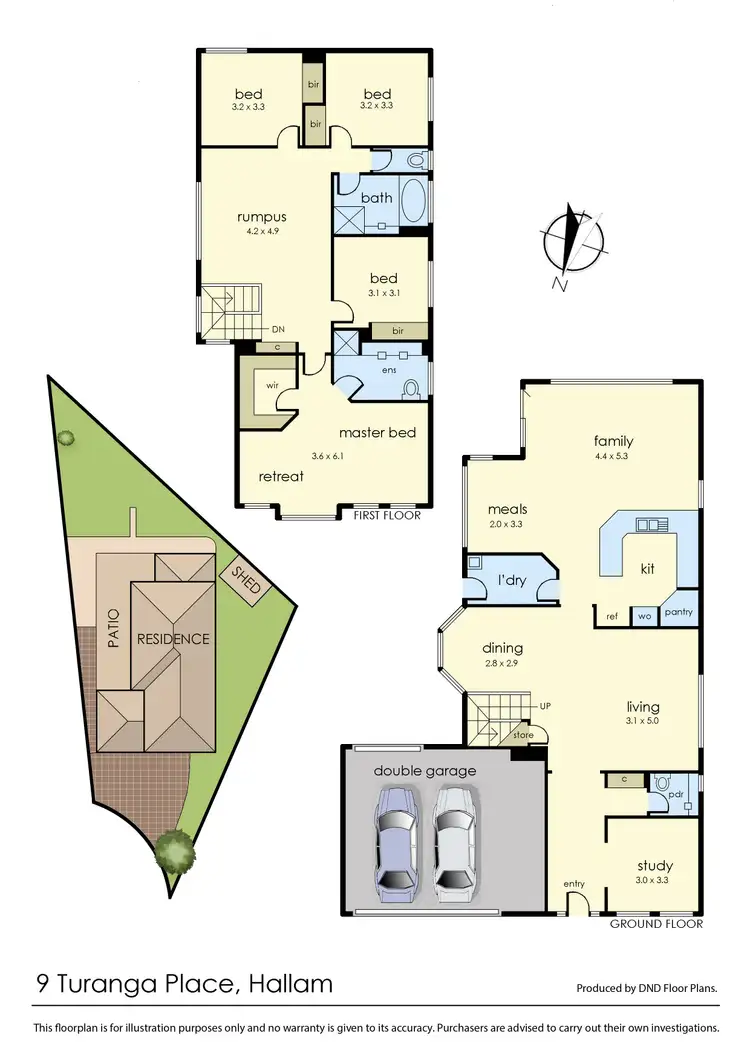 Floorplan of Homely house listing, 9 Turanga Place, Hallam VIC 3803