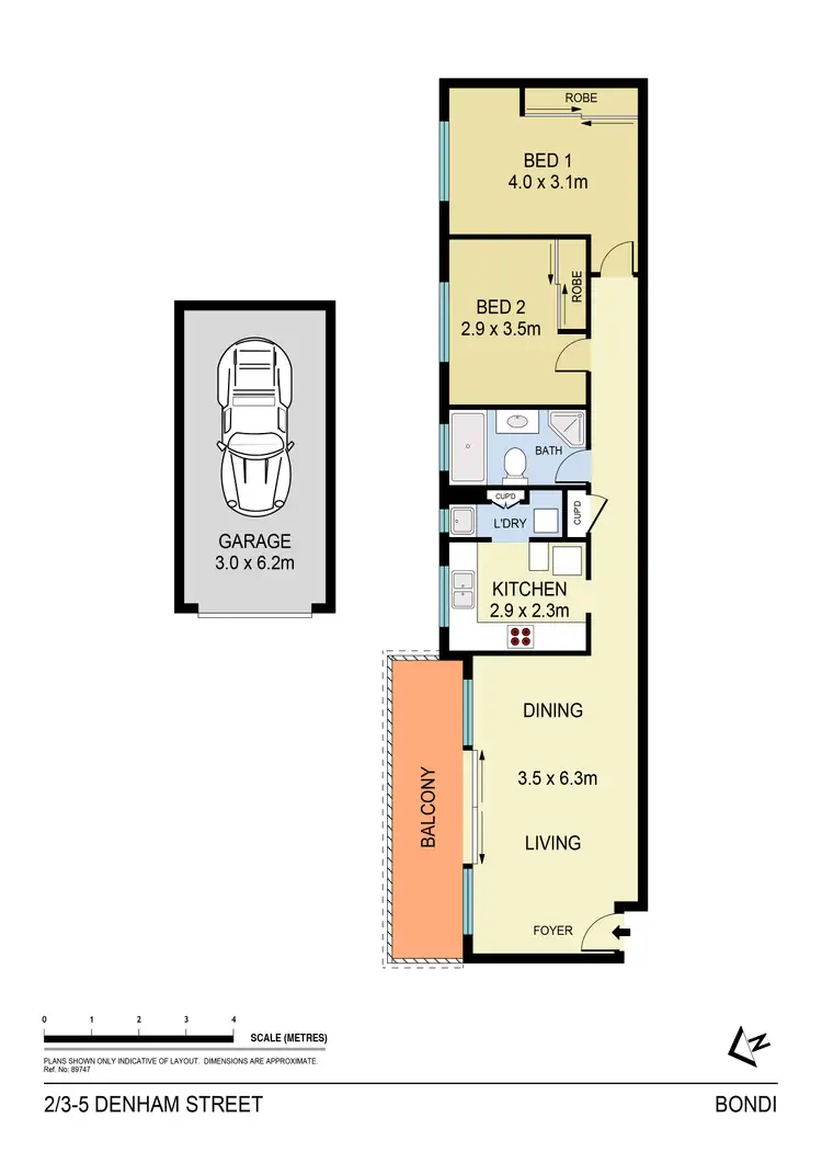 Floorplan of Homely apartment listing, 2/3-5 Denham Street, Bondi NSW 2026