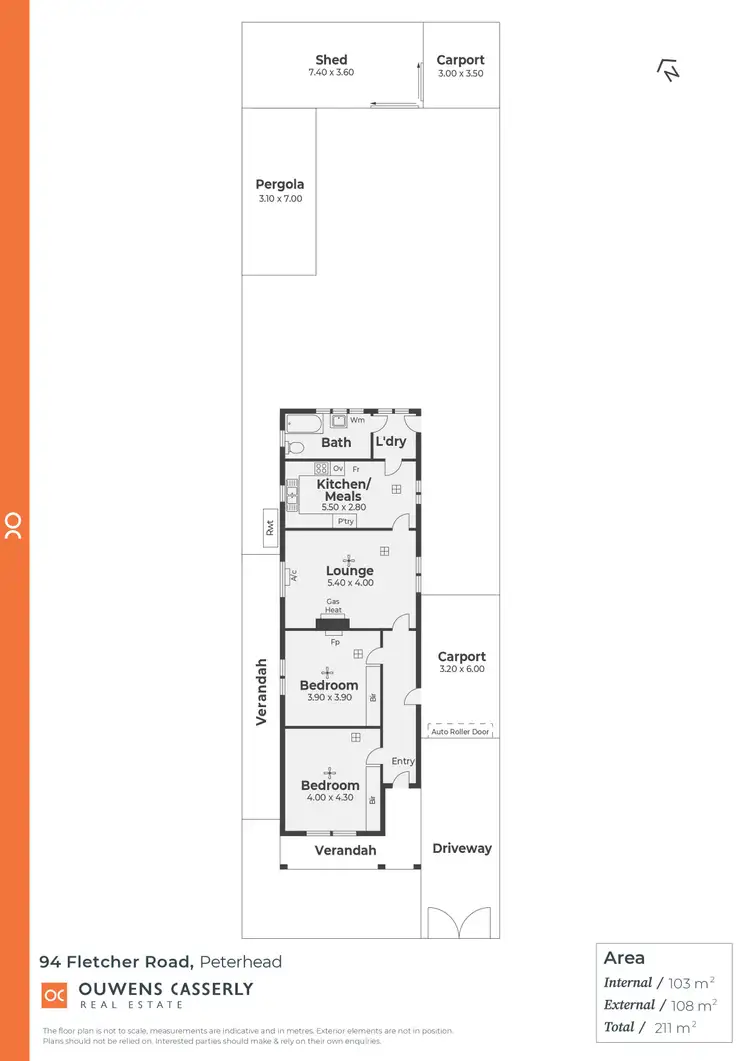 Floorplan of Homely house listing, 94 Fletcher Road, Peterhead SA 5016