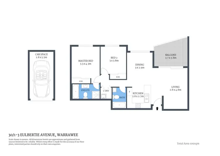 Floorplan of Homely unit listing, 30/1-3 Eulbertie Avenue, Warrawee NSW 2074