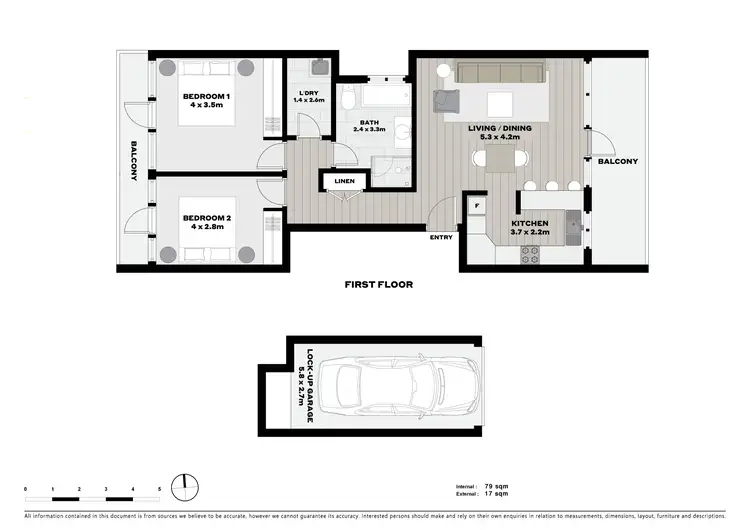 Floorplan of Homely unit listing, 5/34 Byron Street, Wyong NSW 2259
