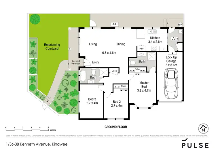 Floorplan of Homely villa listing, 1/36-38 Kenneth Avenue, Kirrawee NSW 2232