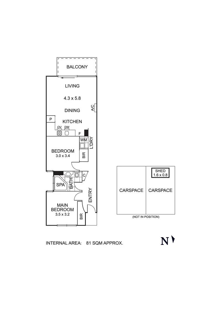 Floorplan of Homely apartment listing, 10/22 Saxon Street, Brunswick VIC 3056