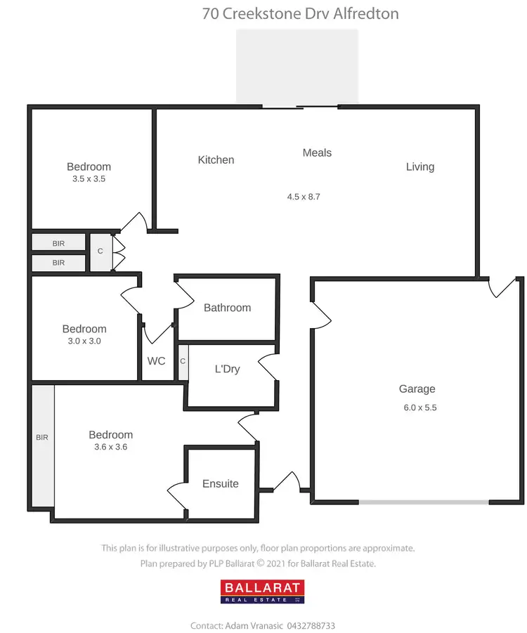 Floorplan of Homely house listing, 70 Creekstone Drive, Alfredton VIC 3350