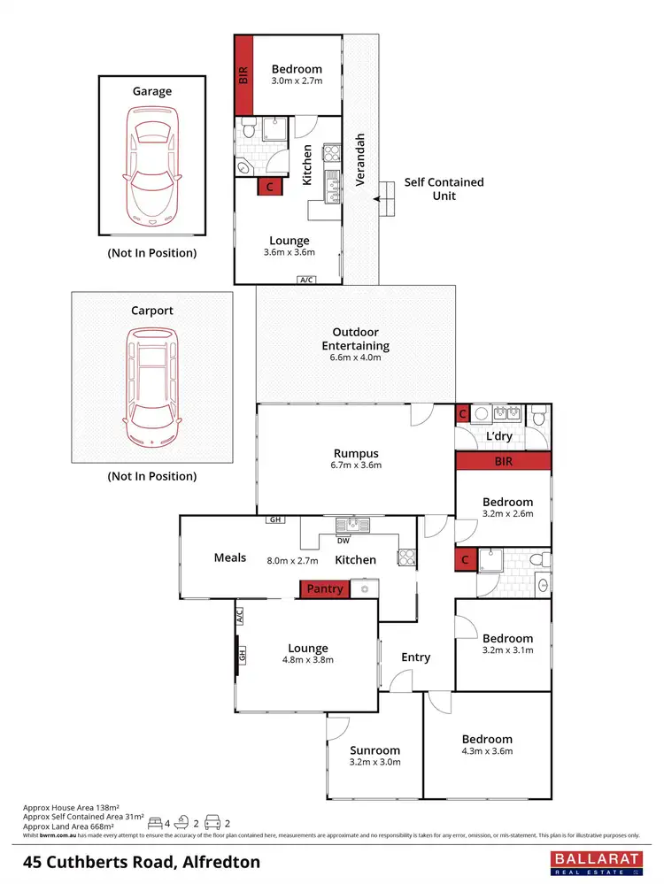 Floorplan of Homely house listing, 45 Cuthberts Road, Alfredton VIC 3350