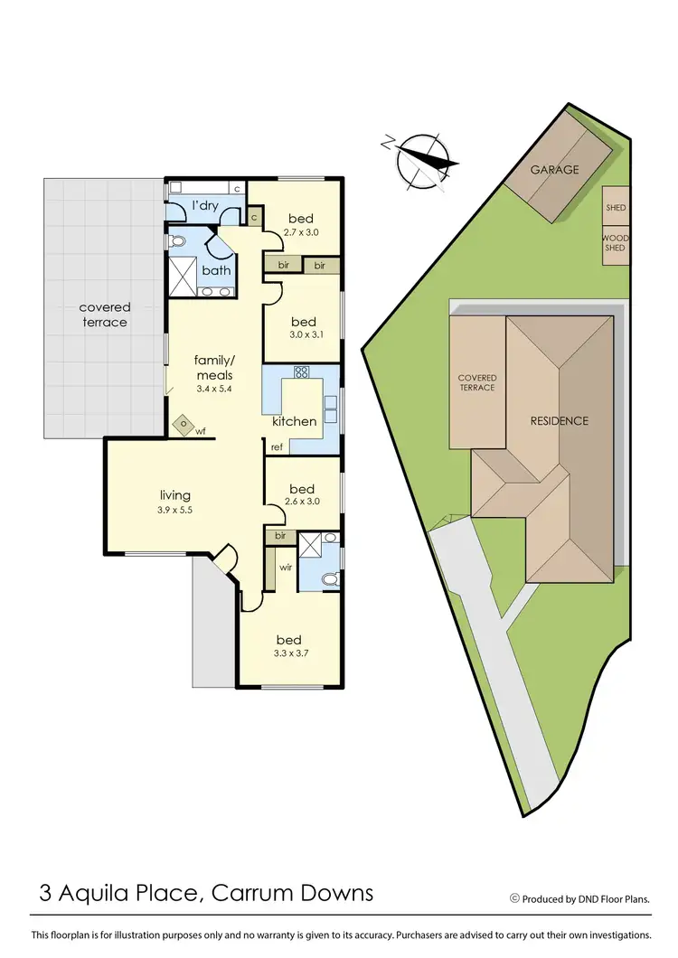 Floorplan of Homely house listing, 3 Aquila Place, Carrum Downs VIC 3201
