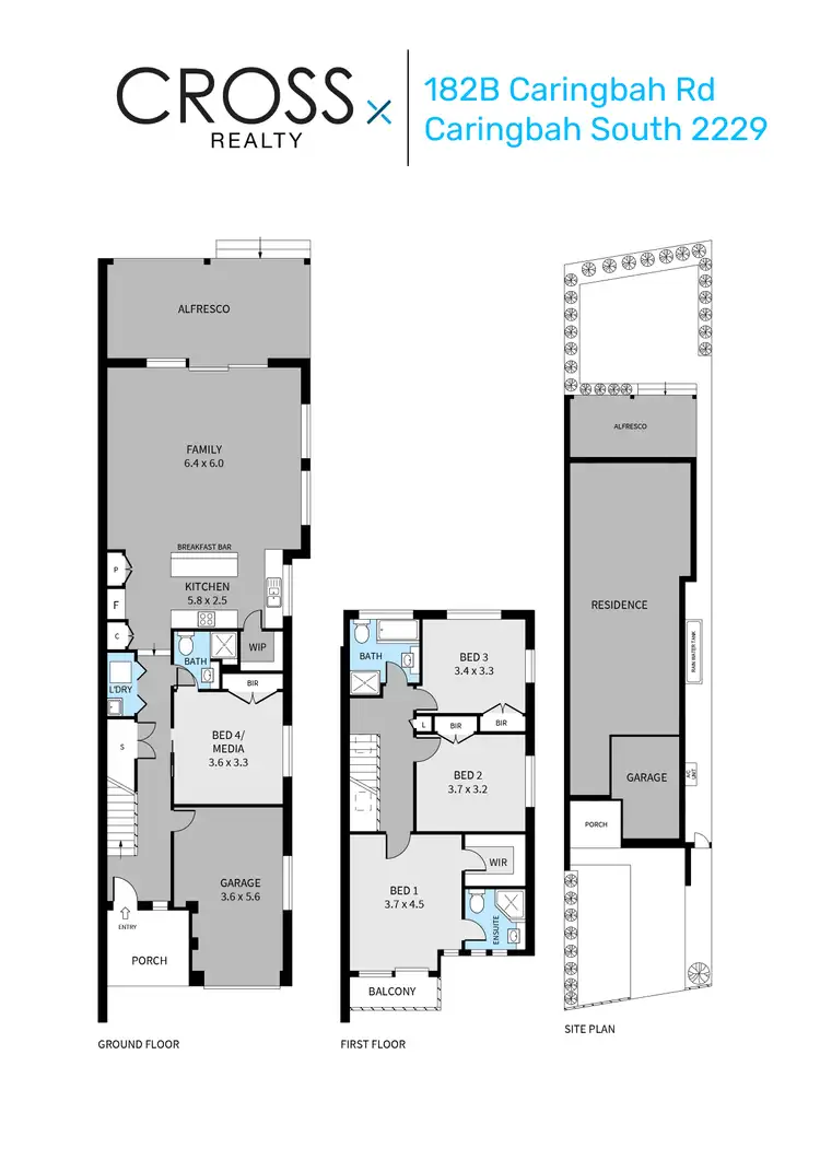 Floorplan of Homely semi-detached listing, 182B Caringbah Road, Caringbah South NSW 2229