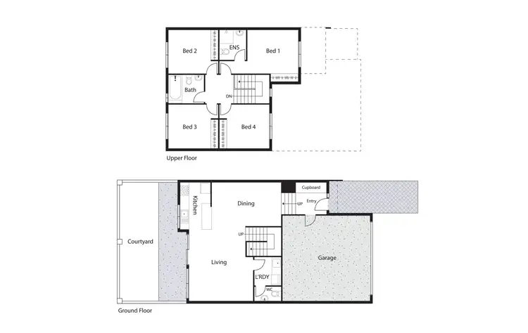 Floorplan of Homely townhouse listing, 4/147 Bill Ferguson Circuit, Bonner ACT 2914