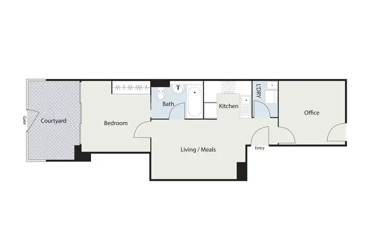 Floorplan of Homely apartment listing, 208/2 Akuna Street, City ACT 2601