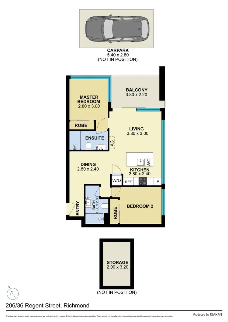 Floorplan of Homely apartment listing, 206/36 Regent Street, Richmond VIC 3121