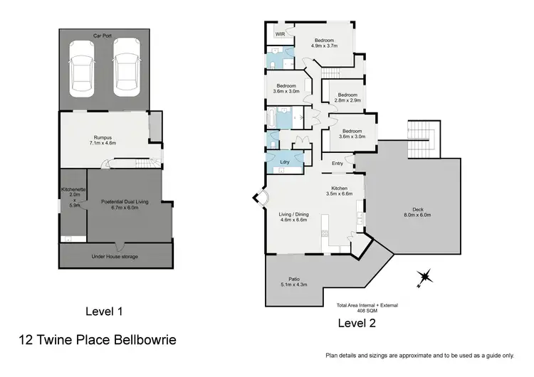 Floorplan of Homely house listing, 12 Twine Place, Bellbowrie QLD 4070