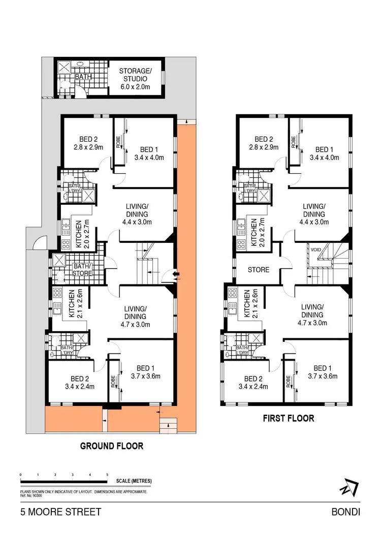 Floorplan of Homely apartment listing, 5 Moore Street, Bondi NSW 2026