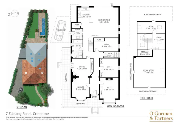 Floorplan of Homely house listing, 7 Ellalong Road, Cremorne NSW 2090