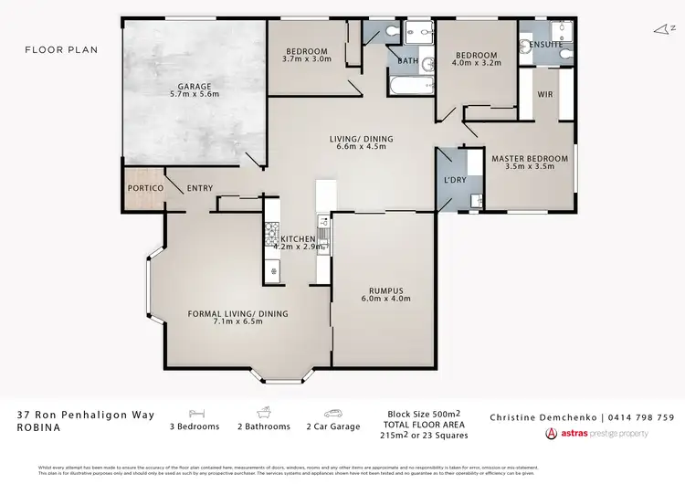 Floorplan of Homely house listing, 37 Ron Penhaligon Way, Robina QLD 4226