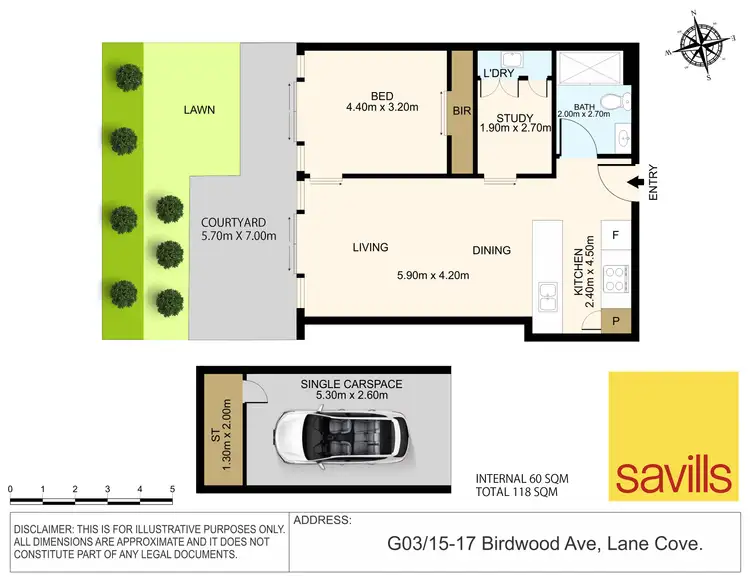 Floorplan of Homely apartment listing, G03/15-17 Birdwood Avenue, Lane Cove NSW 2066