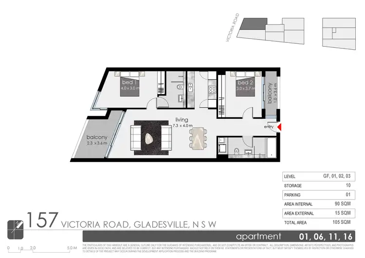 Floorplan of Homely apartment listing, 6/157 Victoria Road, Gladesville NSW 2111