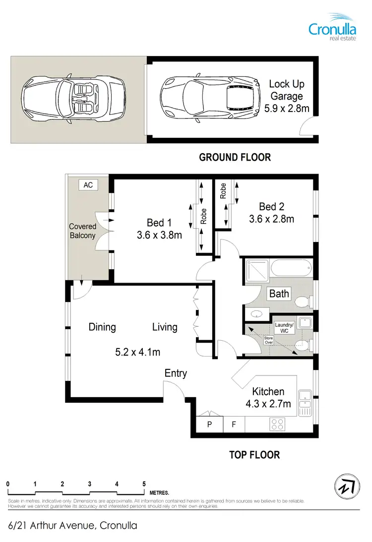Floorplan of Homely apartment listing, 6/21 Arthur Avenue, Cronulla NSW 2230