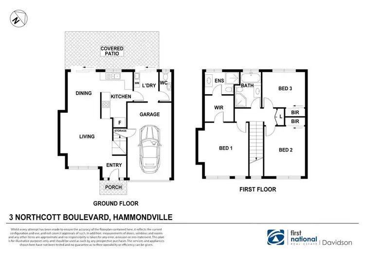 Floorplan of Homely townhouse listing, 3 Northcott Boulevard, Hammondville NSW 2170