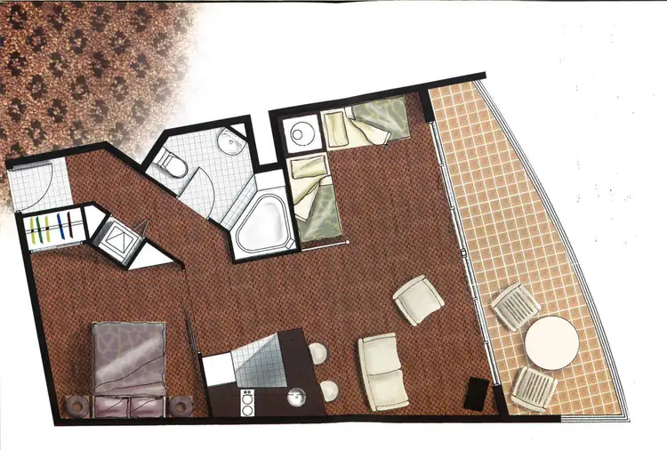 Floorplan of Homely apartment listing, Level 6/42 Surf Parade, Broadbeach QLD 4218