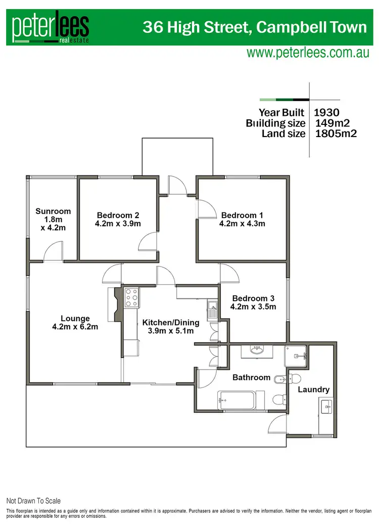 Floorplan of Homely rural property listing, 36 High Street, Campbell Town TAS 7210