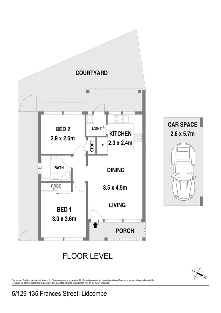 Floorplan of Homely villa listing, 5/129-135 Frances Street, Lidcombe NSW 2141