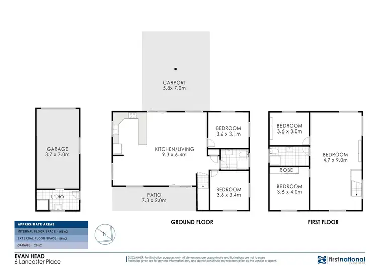 Floorplan of Homely house listing, 6 Lancaster Place, Evans Head NSW 2473