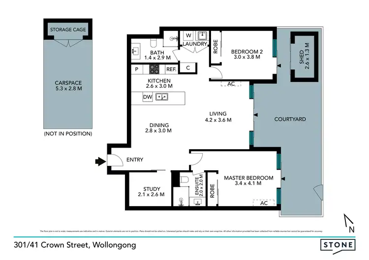 Floorplan of Homely apartment listing, 301/41 Crown Street, Wollongong NSW 2500