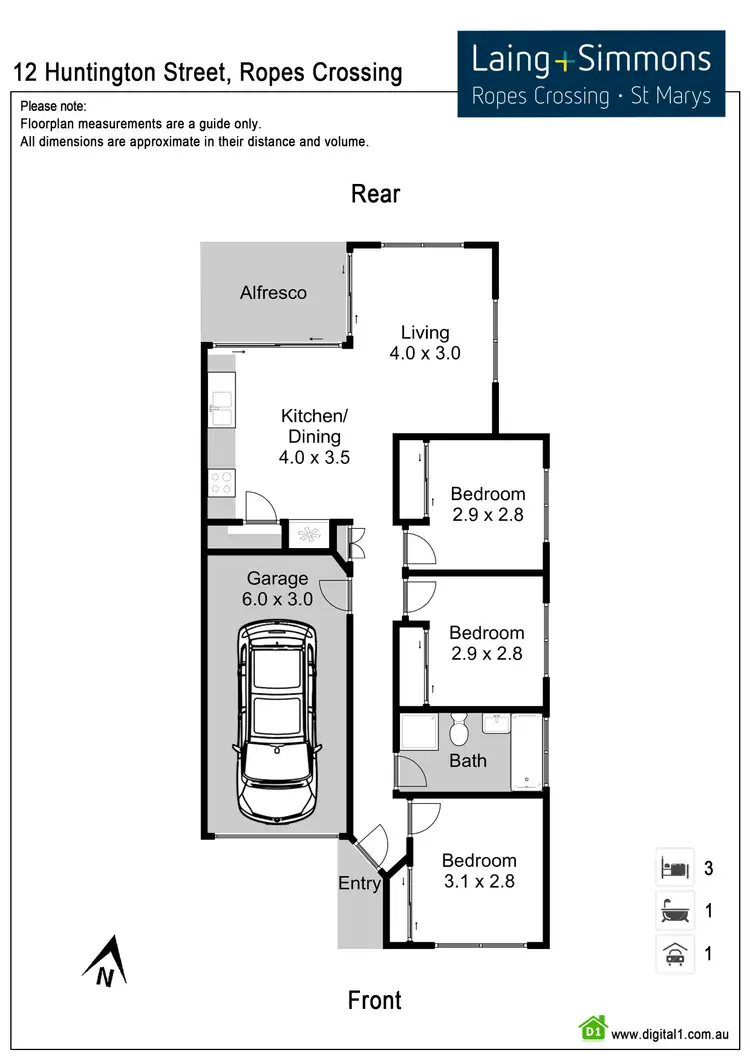 Floorplan of Homely house listing, 12 Huntington Street, Ropes Crossing NSW 2760