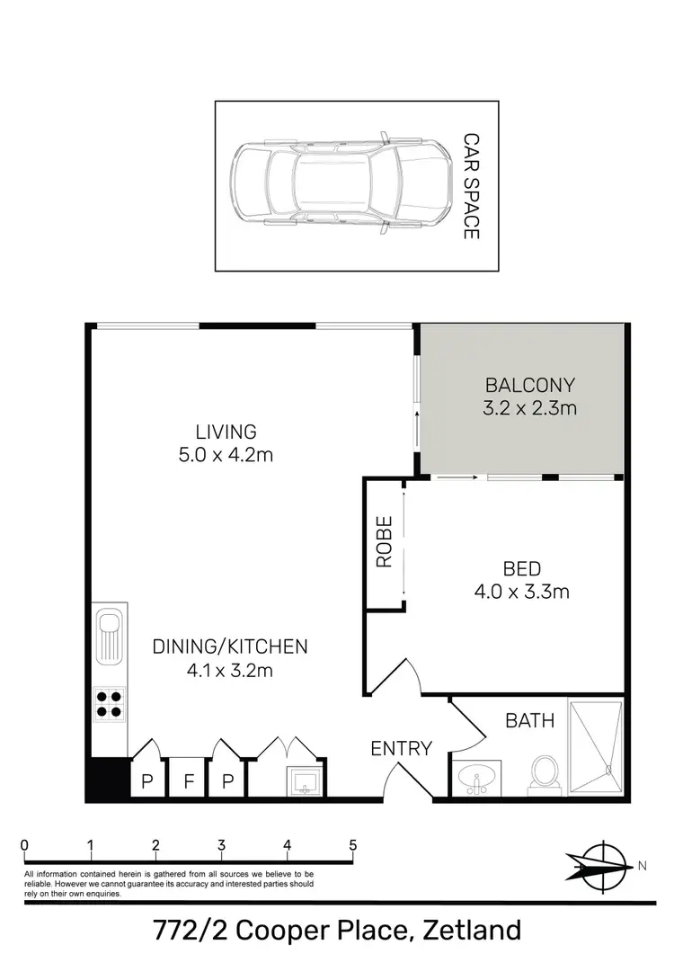 Floorplan of Homely apartment listing, 772/2 Cooper Place, Zetland NSW 2017