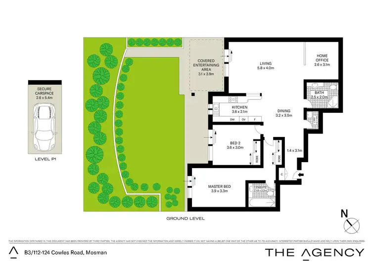 Floorplan of Homely apartment listing, B3/112 Cowles Road, Mosman NSW 2088