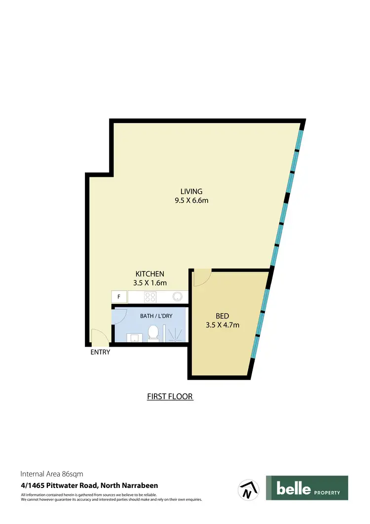 Floorplan of Homely unit listing, 4/1465A Pittwater Road, North Narrabeen NSW 2101