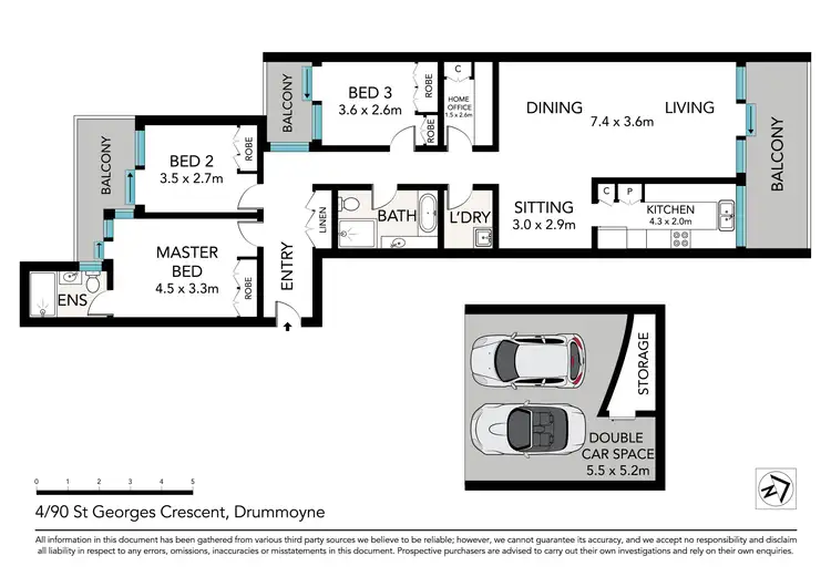 Floorplan of Homely apartment listing, 4/90 St Georges Crescent, Drummoyne NSW 2047