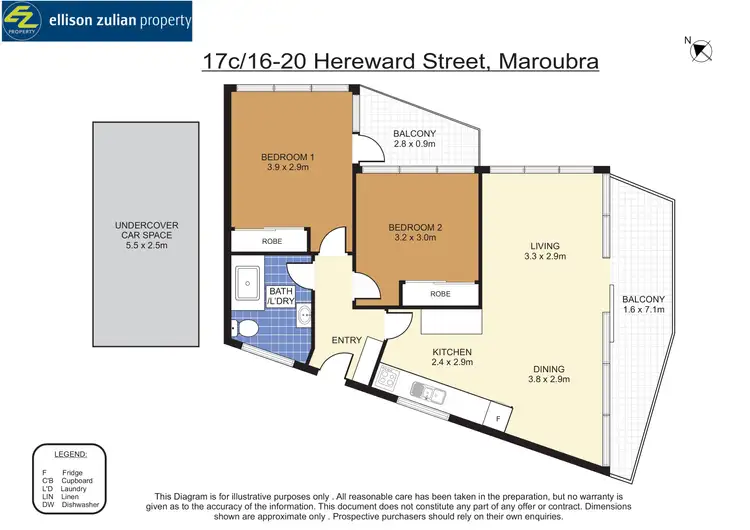 Floorplan of Homely apartment listing, 17c/16-20 Hereward Street, Maroubra NSW 2035