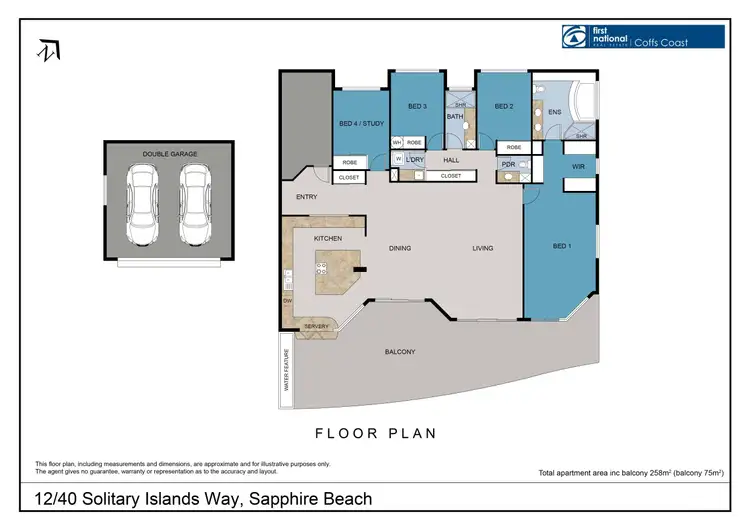 Floorplan of Homely apartment listing, 12/40 Solitary Islands Way, Sapphire Beach NSW 2450