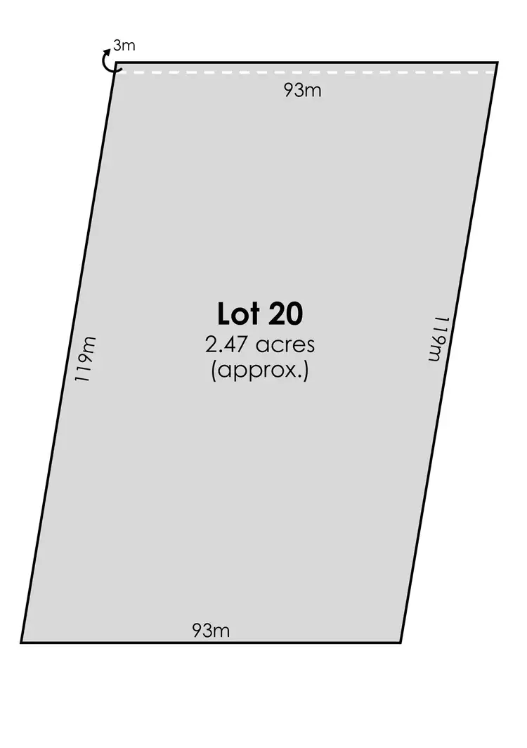 Floorplan of Homely land listing, LOT 20 Cemetery Road, Callington SA 5254