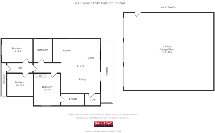 Floorplan of Homely house listing, 403 Lyons Street South, Ballarat Central VIC 3350